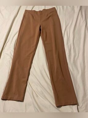 Marshalls Cropped Straight-Leg stretch Pants in Camel color size medium